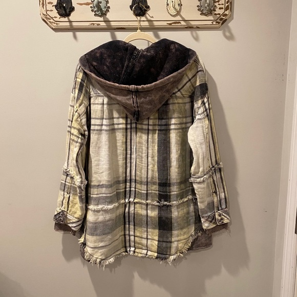 NWOT XS Free People Calico Basin Plaid Buttondown - Picture 10 of 13